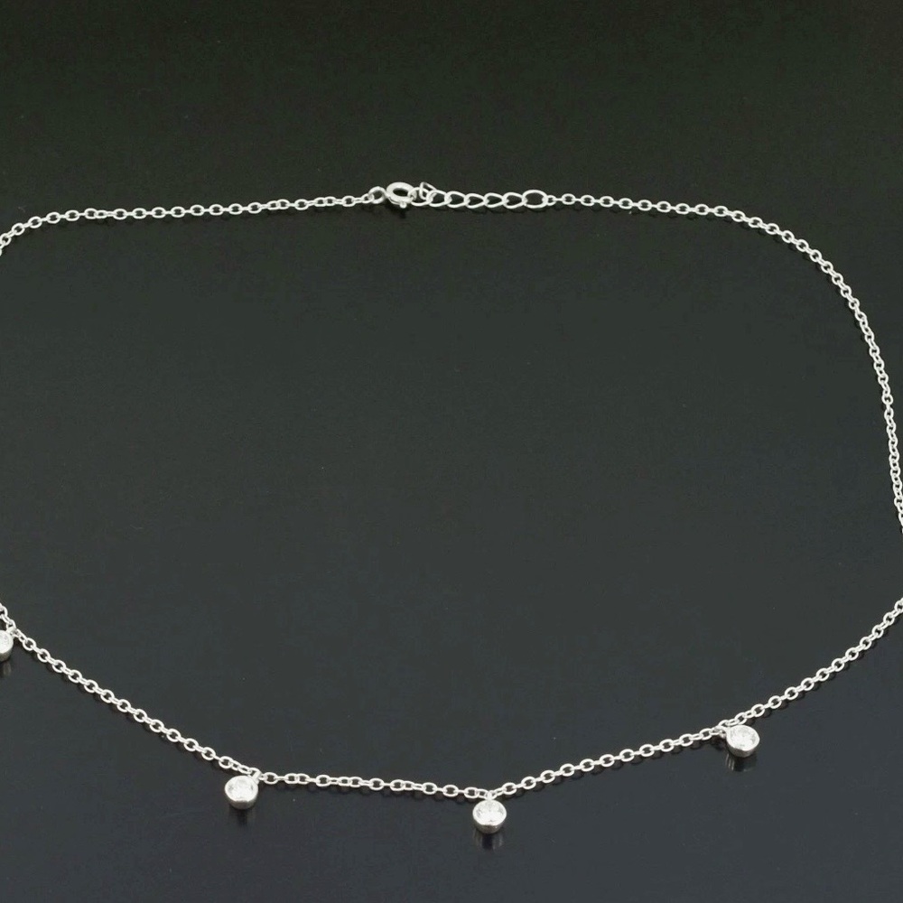 SALE‼️2Ct Diamond by the yard silver 925 Necklace - Brazil - Picture 8 of 8